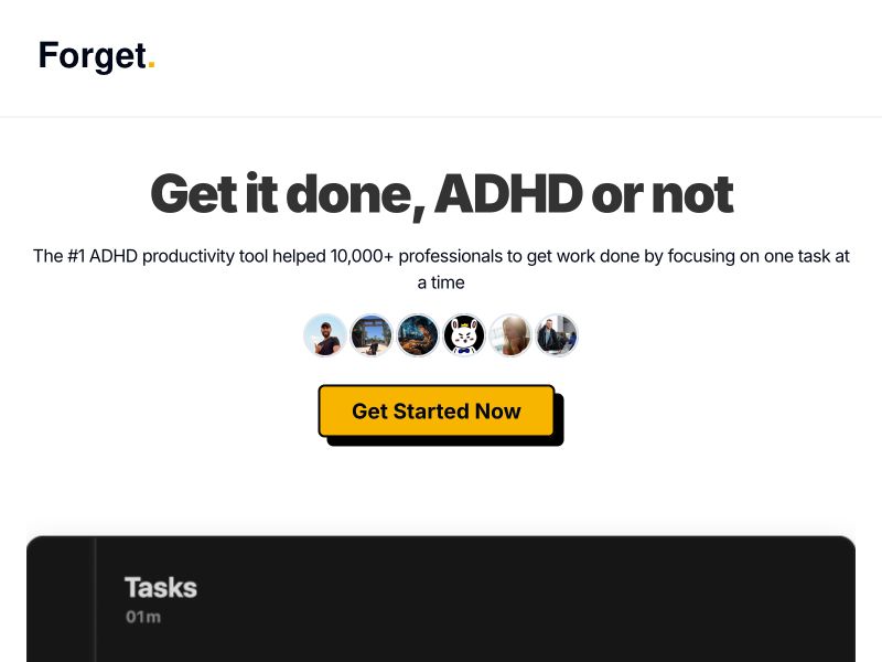 Froget work Screenshot