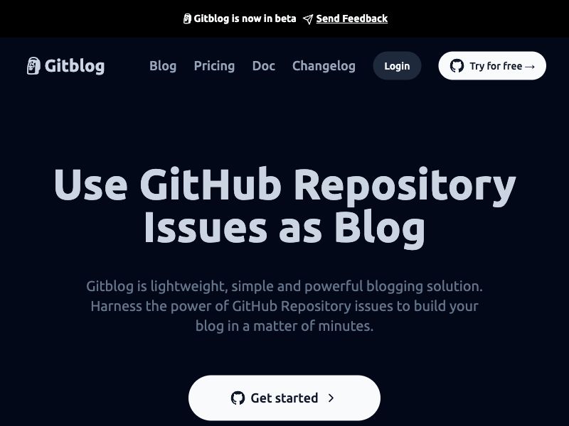 gitblog.io Screenshot