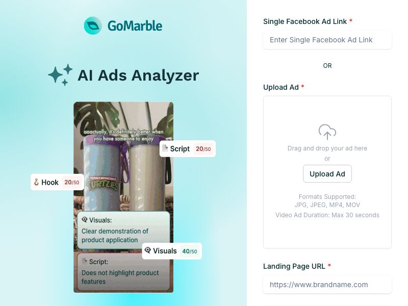 GoMarble AI Ads Analyzer