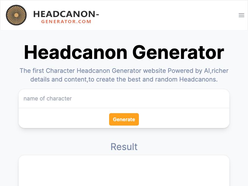 Headcanon Generator