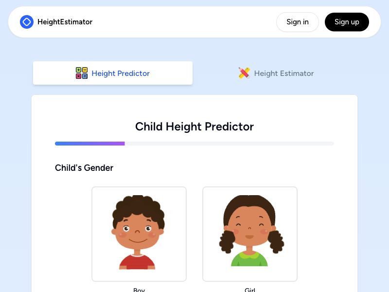 Height Estimator Screenshot