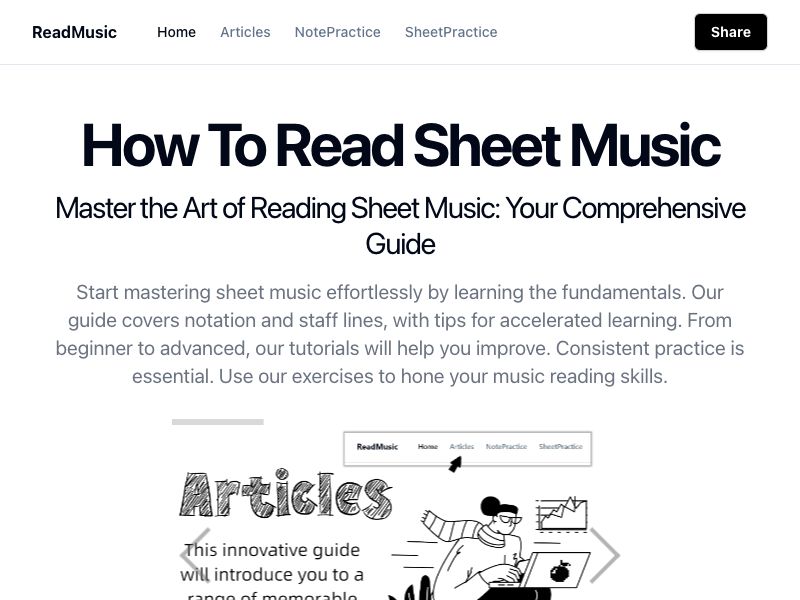 How to read sheet music Screenshot