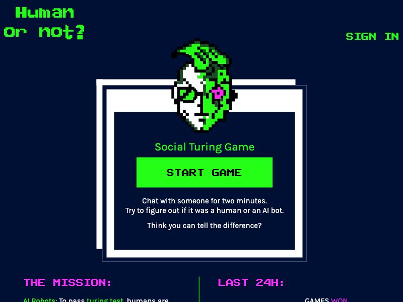 Human or Not: A Social Turing Game Screenshot