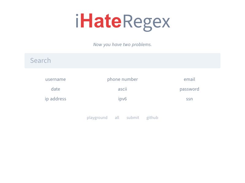 iHateRegex