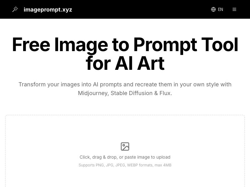 Image Prompt Generator Screenshot