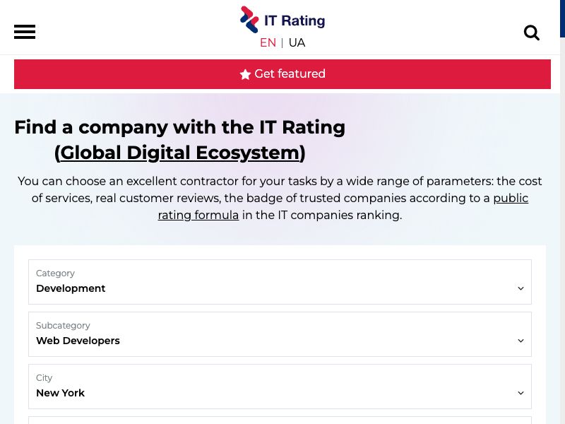 IT Rating Screenshot