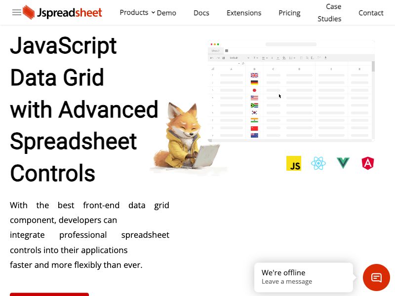 Jspreadsheet Screenshot