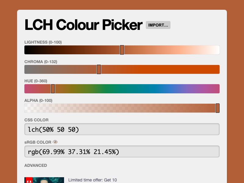 LCH Colour Picker