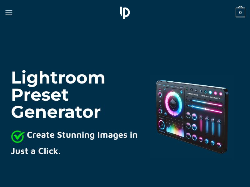 Lightroom Preset Generator Screenshot