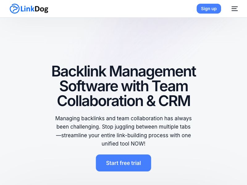 LinkDog - Backlink Management Software