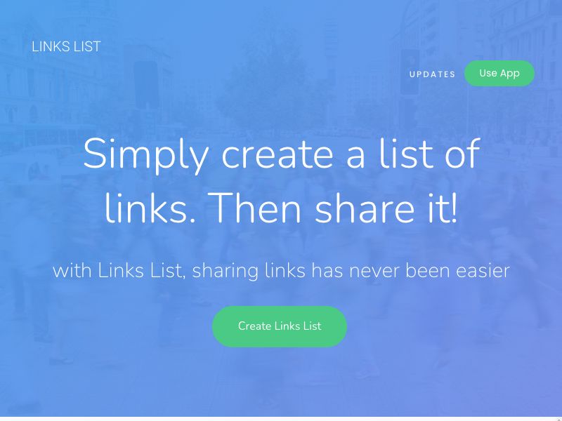 Links List Screenshot