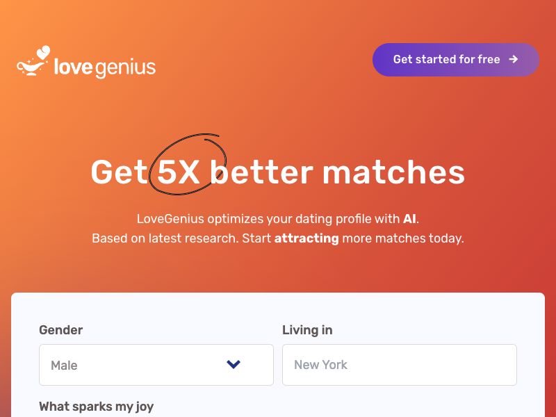 LoveGenius Screenshot