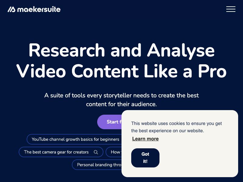 Maekersuite Screenshot