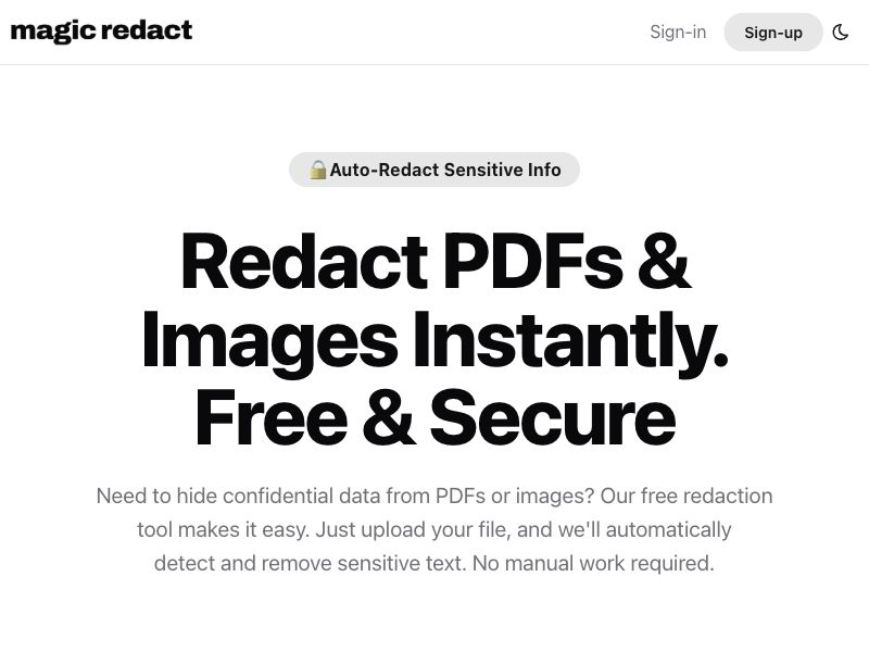 MagicRedact Screenshot