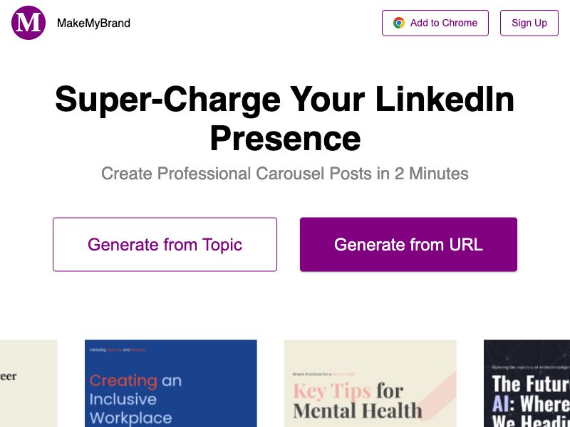 MakeMyBrand Screenshot
