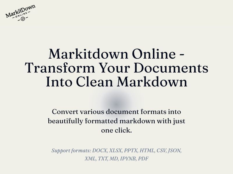 Markitdown Online Screenshot