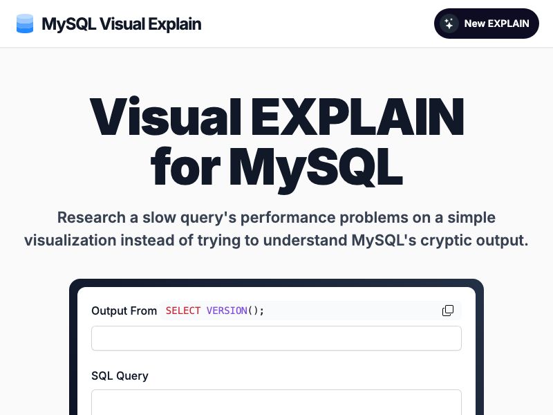 MySQL Visual Explain