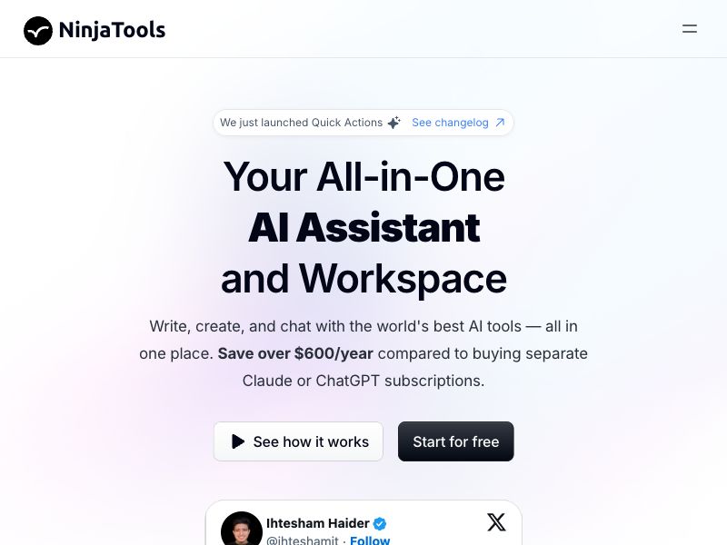NinjaTools AI Screenshot