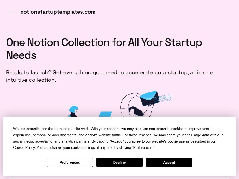 Notion Ultimate Startup Collection Screenshot