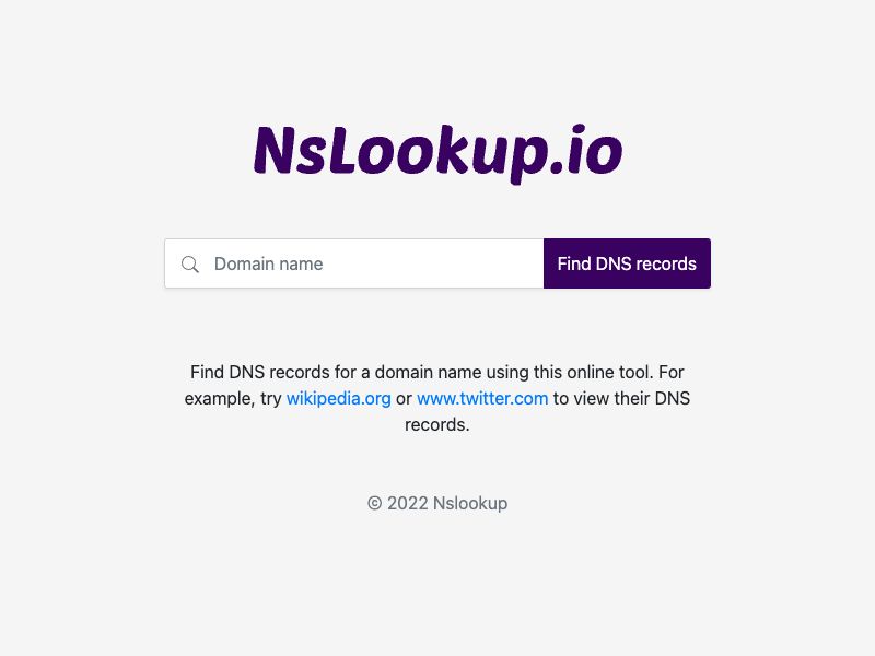 NsLookup