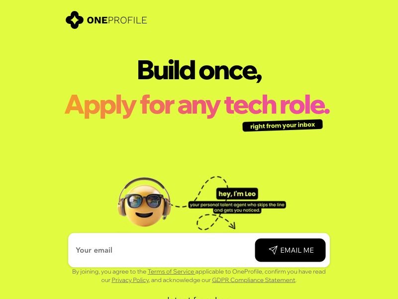 OneProfile Screenshot