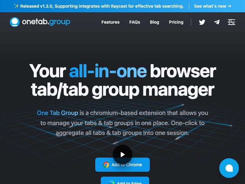 One Tab Group Screenshot