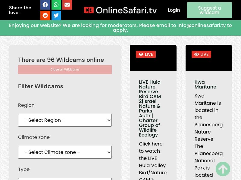 Onlinesafari.TV Screenshot