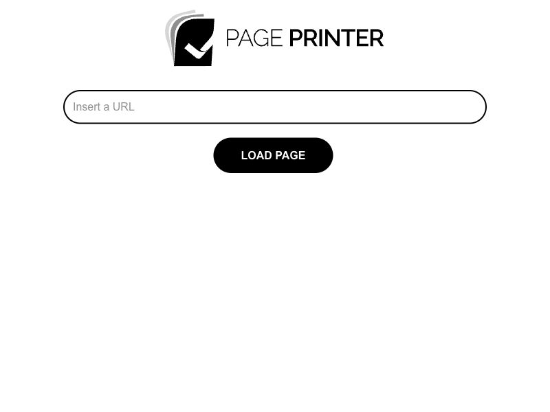 Page Printer Screenshot