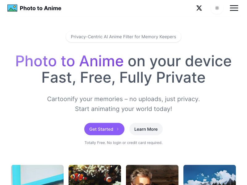 Photo to Anime Screenshot