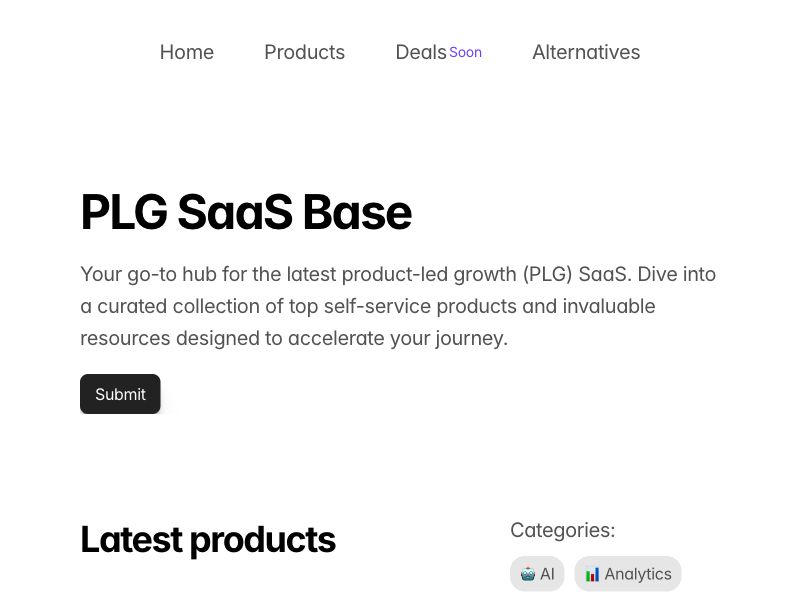 PLG SaaS Base Screenshot