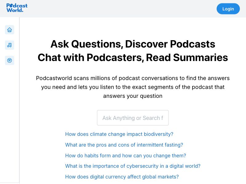 Podcastworld.io Screenshot