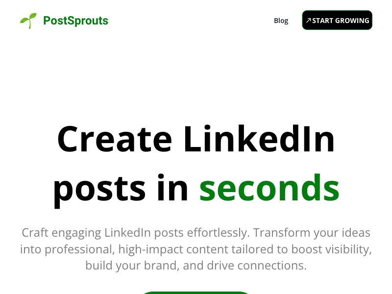 PostSprouts Screenshot