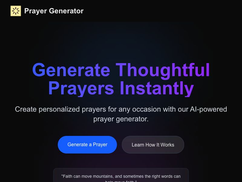 Prayer Generator