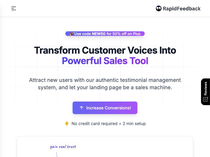 RapidFeedback Screenshot