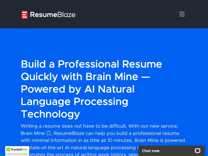 ResumeBlaze Screenshot