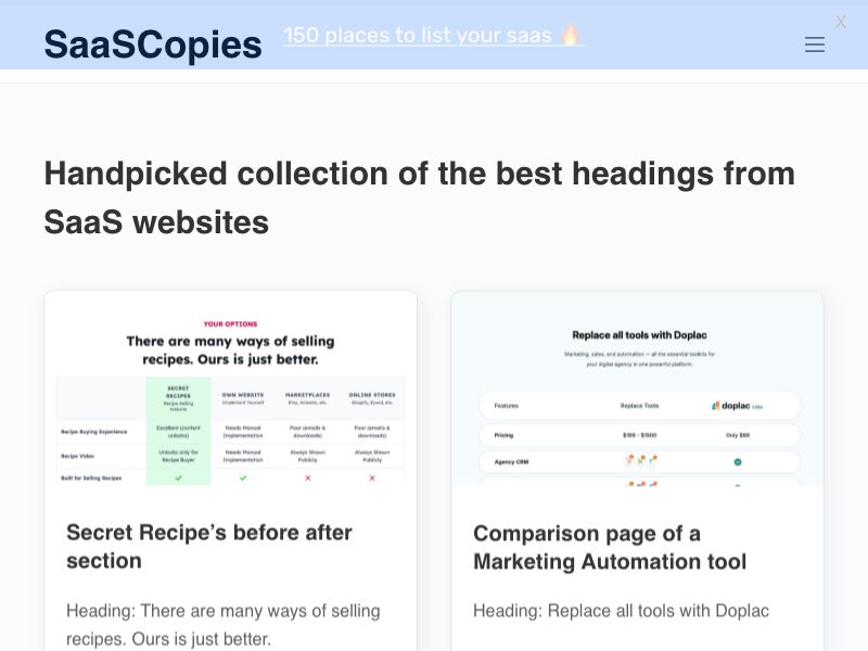 SaaSCopies Screenshot