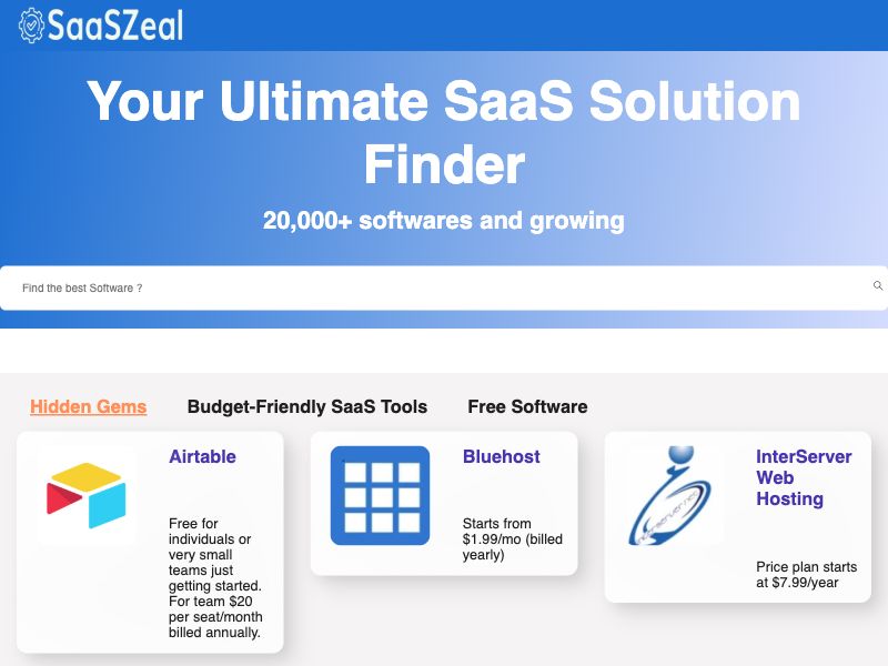 SaaSZeal Screenshot