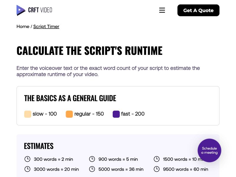 Script Timer by CRFT Video