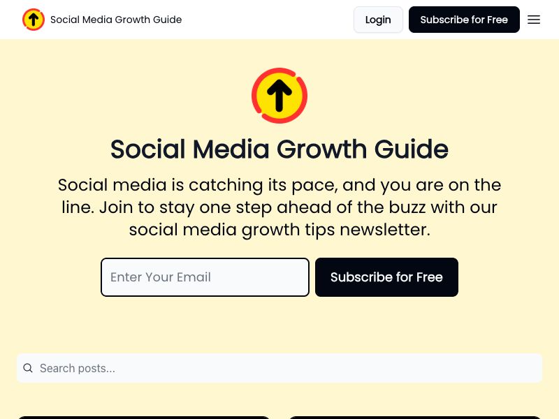Social Media Growth Guide Screenshot
