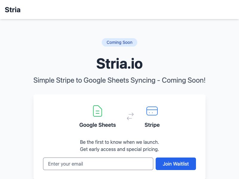 stria.io Screenshot