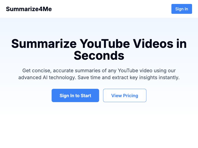 Summarize4me.com Screenshot