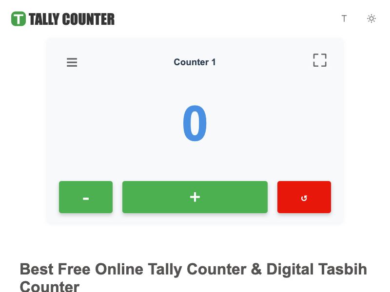 Tally Counter Screenshot