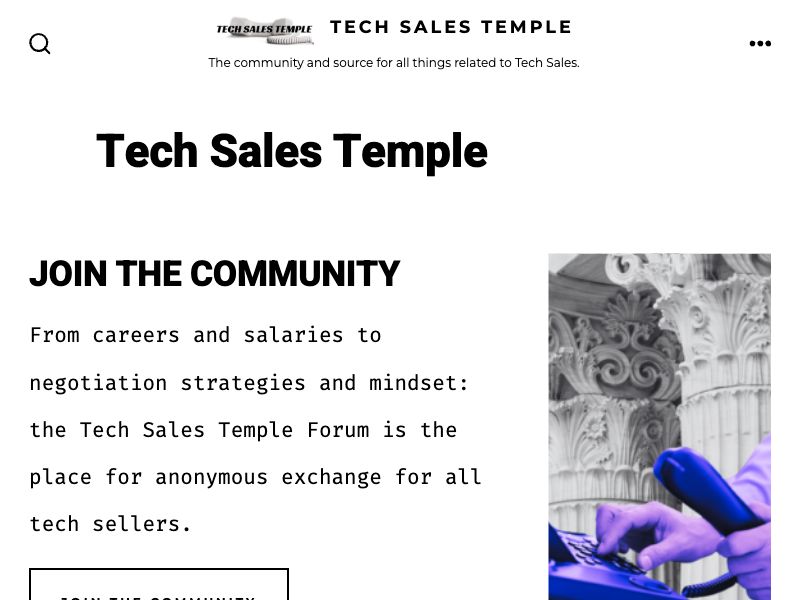 Tech Sales Temple Screenshot