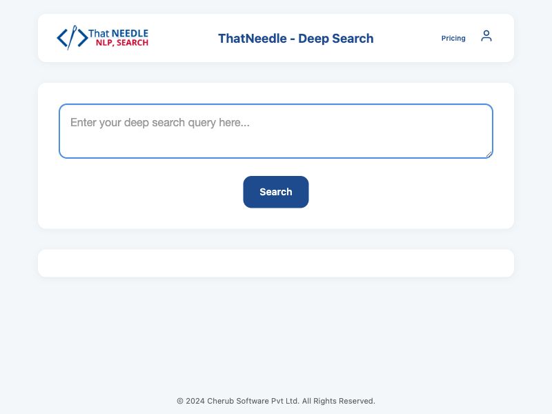 ThatNeedle - Deep Search Screenshot