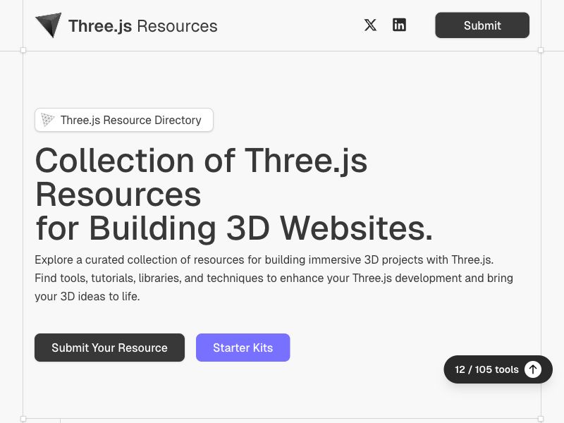 three.js resources Screenshot
