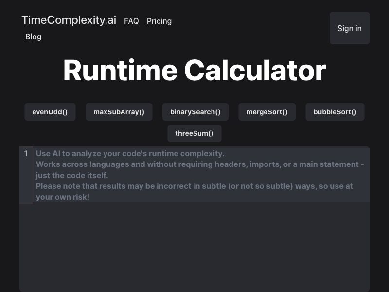 TimeComplexity.ai
