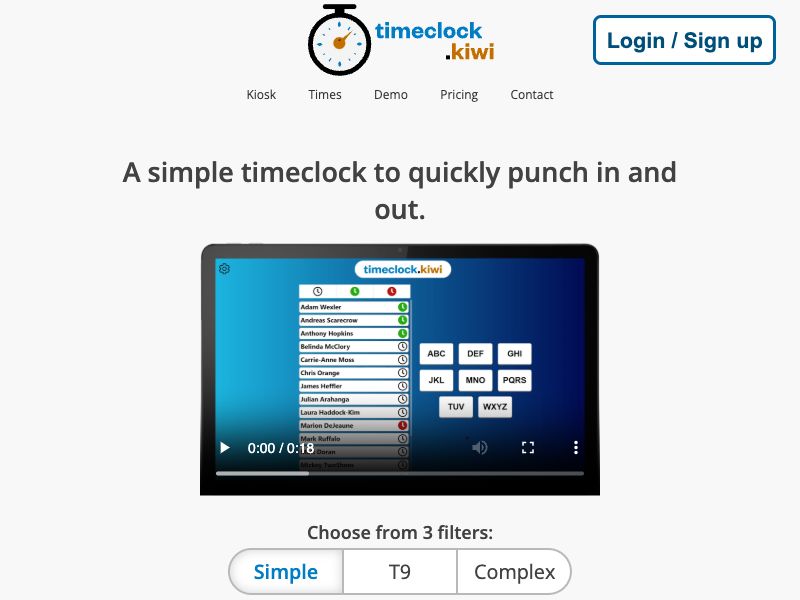 Timeclock.Kiwi Screenshot