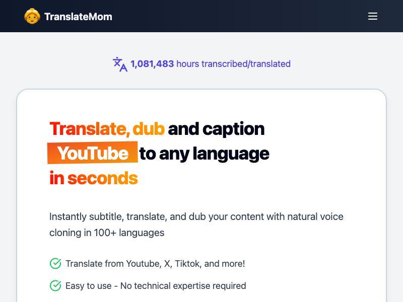 TranslateMom Screenshot