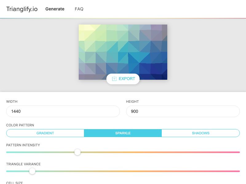 Trianglify Screenshot
