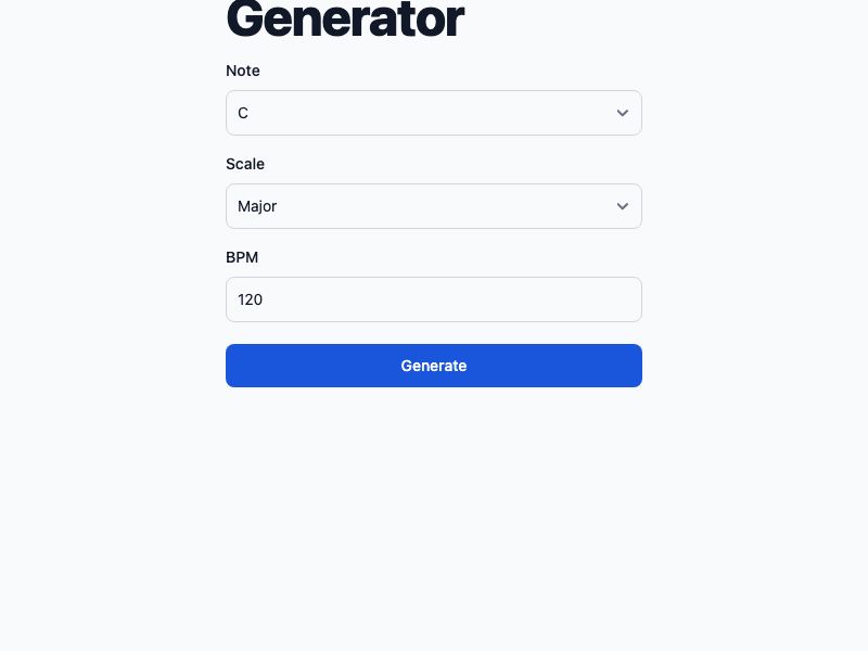 Try Melody Generator